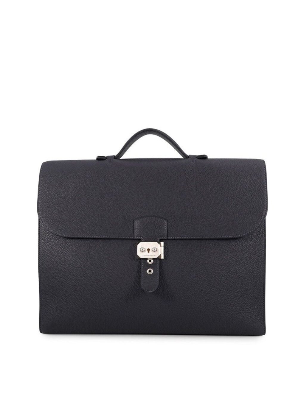 Hermes Business Bag Sac a Depeches Light 37 Canvas Silver Togo